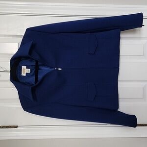 NWOT Talbots Suit Jacket Blazer Royal Blue Zip Front Size 6​​